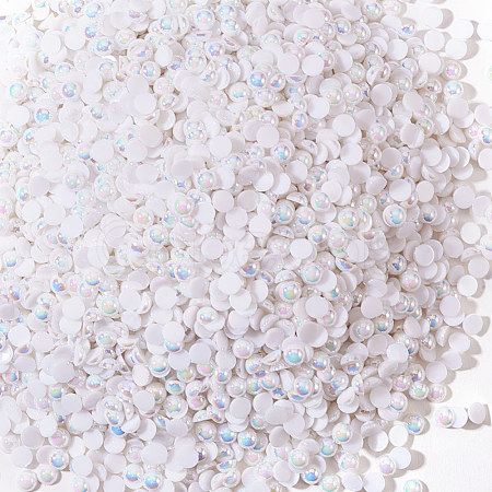 Acrylic Imitation Pearl Cabochons X-MRMJ-T035-01A-1