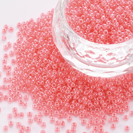 12/0 Imitation Jade Glass Seed Beads SEED-S049-A-010-1