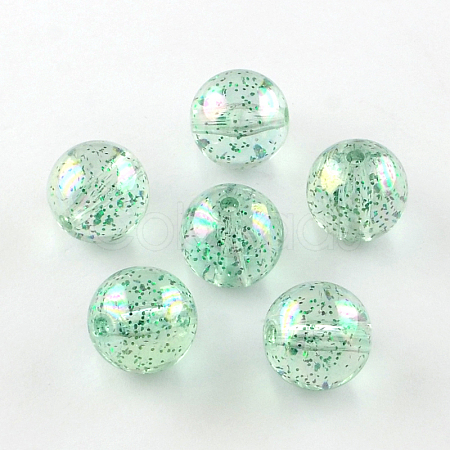 Round AB Color Transparent Acrylic Beads TACR-D005-10mm-05-1