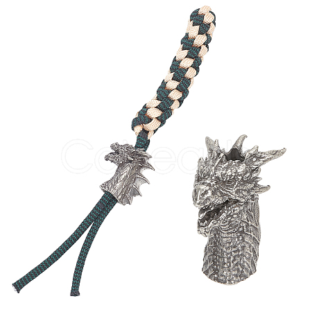 Outdoor EDC Tool Brass Parachute Rope European Beads KK-WH0081-45AS-1