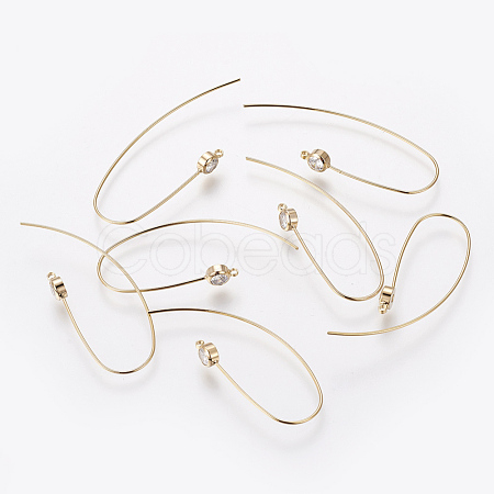 Brass Earring Hooks KK-L176-03G-1