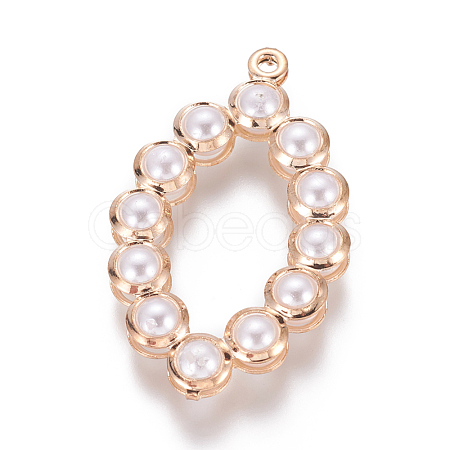 Plastic Imitation Pearl Beads Pendants IFIN-F156-08LG-1