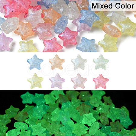 Luminous Acrylic Beads OACR-YW0001-86-1