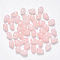 Imitation Jade Glass Charms, Teardrop, Pearl Pink, 9x6x6mm, Hole: 1mm