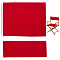 Cloth Chair Replacement, with 2 Wood Sticks, for Director Chair, Makeup Chair Seat and Back, FireBrick, 195~420x530x5~6mm