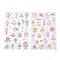 2Pcs 2 Styles PET Self-Adhesive Stickers, for Party Decorative Presents, Food, 218x125x0.8mm, Sticker: 6~37x4~35mm, 1pc/style