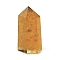 Resin Hexagonal Prism Display Decoration, with Natural Citrine Chips inside for Home Office Decoration, 51x24x9mm