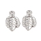 Rack Plating Alloy Pendants, Leaf, Platinum, 19x11x12.5mm, Hole: 2mm