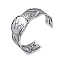 Constellation Alloy Open Cuff Bangles for Women Men, Antique Silver, Aquarius, Inner Diameter: 2-1/2 inch(6.2cm), 20~31mm