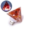 Gemstone Resin USB Lamp, Healing Stone Night Light, for Meditation, Yoga Decorations, Pyramid, Red, 60x40mm