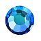 Preciosa&reg MAXIMA Crystal No Hotfix Flatback Stones, Czech Crystal, Dura Foiling, Round(438 11 615 Chaton Rose), 00030 296 Bermuda Blue, SS8(2.3~2.5mm)