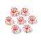 Christmas Theme Handmade Polymer Clay Beads, Palm, 8.5x4mm, Hole: 1.5mm