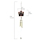 Halloween Castle Alloy & Iron & Eanmel Wind Chime, for Garden Outdoor Hanging Decoration, Golden, 650mm