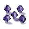 K9 Glass, Imitation Austrian Crystal Beads, Faceted, Bicone, Indigo, 6x6x6mm, Hole: 0.9mm