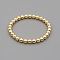 Classic Golden Tone Round Brass Beaded Stretch Bracelets for Women Men