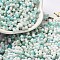 Baking Paint Glass Seed Beads, Round Hole, Peanut, Turquoise, 6~6.5x3~3.5x3~3.5mm, Hole: 1~1.2mm, about 4500pcs/pound