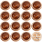 Gorgecraft 24Pcs Plastic Shank Buttons, with Golden Tone Alloy Findings, Half Round, Sienna, 11x6.5mm, Hole: 1.6mm