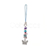 7 Chakra Synthetic Turquoise Beads Mobile Phone Strap HJEW-JM00931-3