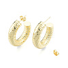 Brass C-shape Stud Earrings EJEW-N011-109-2