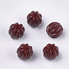 Synthetic Coral Corrugated Beads CORA-S027-18B-1