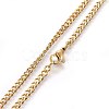 304 Stainless Steel Curb Chain Necklaces NJEW-H492-01G-2