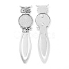 Owl Vintage Tibetan Style Alloy Bookmarks Cabochon Settings TIBE-Q032-28AS-NR-2