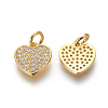 Brass Micro Pave Cubic Zirconia Charms ZIRC-J021-22-RS-3