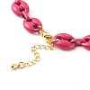 Alloy Coffee Bean Chain Necklaces NJEW-JN03471-7