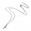 304 Stainless Steel Pendant Necklaces NJEW-O118-02P-1