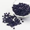 Cube Opaque Colours Glass Seed Beads X-SEED-R026-A04-1