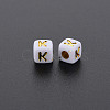 Opaque White Acrylic Beads MACR-Q242-010K-2