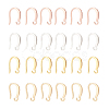 ARRICRAFT 24Pcs 4 Colors Brass Micro Pave Clear Cubic Zirconia Ear Hooks ZIRC-AR0001-20-1
