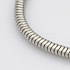304 Stainless Steel European Style Round Snake Chains Bracelets BJEW-N233-04-3