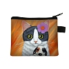 Cute Cat Polyester Zipper Wallets ANIM-PW0002-28T-1