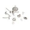 304 Stainless Steel Earring Needle with 201 Stainless Steel Earring Nuts AJEW-Z040-01P-3
