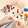   60Pcs 10 Colors Cloth Shank Buttons BUTT-PH0001-15-5