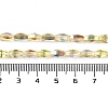 Electroplate Glass Beads Strands GLAA-Q101-03B-HP02-4