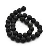 Natural Lava Rock Round Bead Strands G-M169-12mm-03-2
