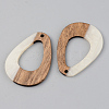 Opaque Resin & Walnut Wood Pendants RESI-S389-026A-C04-2