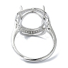 Adjustable 925 Sterling Silver Ring Components STER-K179-28P-3