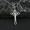 201 Stainless Steel Pendant Necklaces NJEW-C034-43E-AS-2