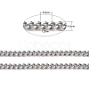 304 Stainless Steel Twist Chains CHS-K001-19-4.5mm-2