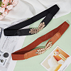 Gorgecraft 2Pcs 2 Colors Nylon Elastic Chain Belt with Imitation Learther AJEW-GF0007-03A-4