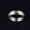 Om Mani Padme Hum Titanium Steel Rotatable Finger Ring PW-WG12553-05-3