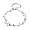 Alloy & Silicone Link Chain Bracelets BJEW-JB09984-01-1