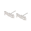 Brass Word Faith Stud Earrings for Women KK-A172-32S-3
