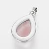 Cherry Quartz Glass Pendants G-L512-C11-3