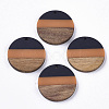 Tri-color Resin & Walnut Wood Pendants X-RESI-S358-78J-1