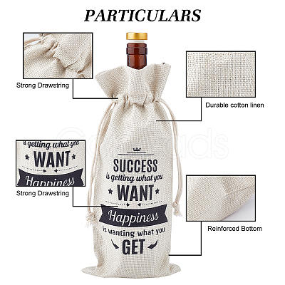 Jute Cloth Wine Packing Bags ABAG-WH0005-72C-1