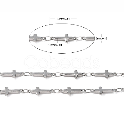 Tarnish Resistant 304 Stainless Steel Cross Link Chains CHS-R009-04-1